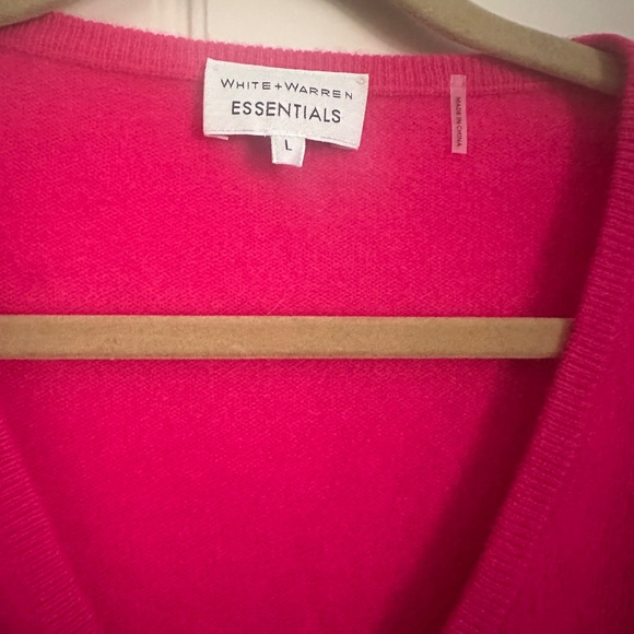 NWT - White + Warren Pink Cashmere Sweater - Picture 2 of 5